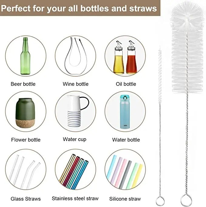 Nylon Cleaning Brush Set Multi Purpose Straw Spray Gun Sewing Machine Brushes US
