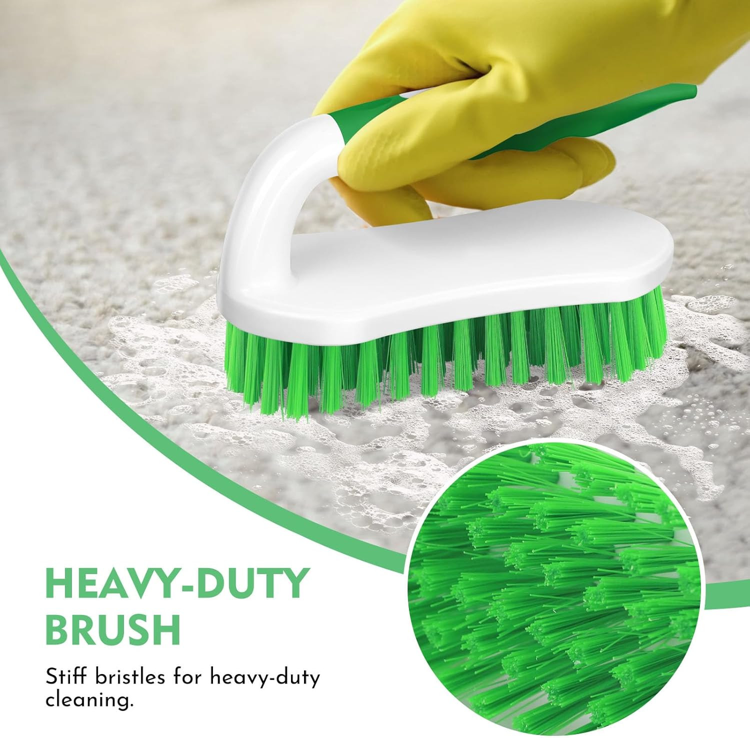 Scrub Brush, Heavy-Duty Scrub Brushes for Cleaning with Stiff Bristles Cleaning