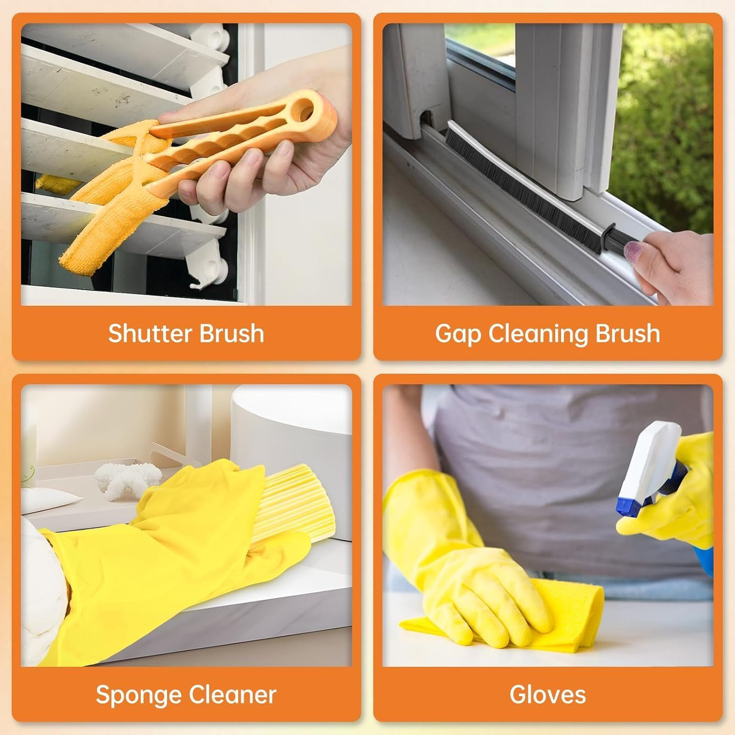 Ceiling Fan Cleaner Duster Kit with 60″ Extension Pole, 14 PCS | 14″-60″ Adjusta