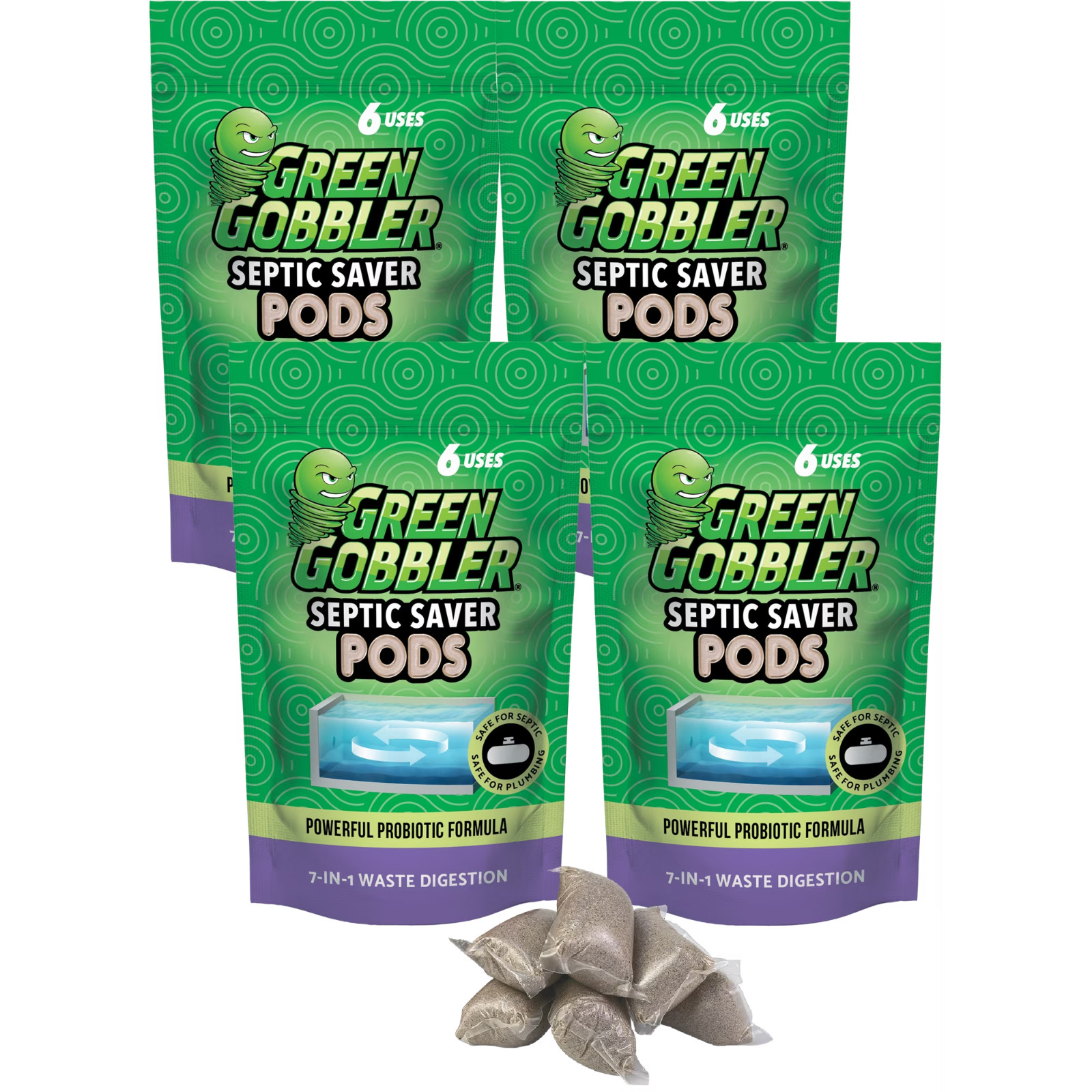 Septic Tank Treatment Packets- Prevent Septic Issues,Back-Ups, Foul Odor-24Count