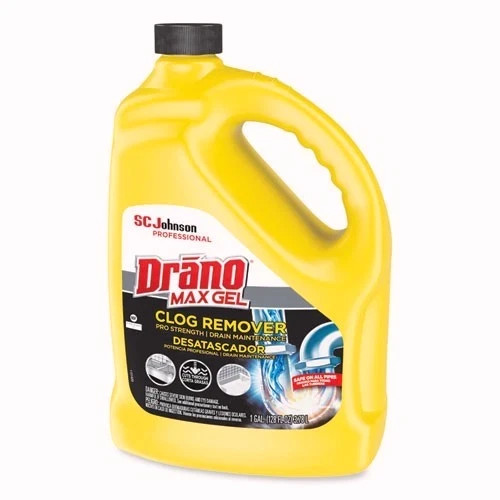 Drano 696642 Max Gel Clog Remover, Bleach Scent, 128 oz Bottle