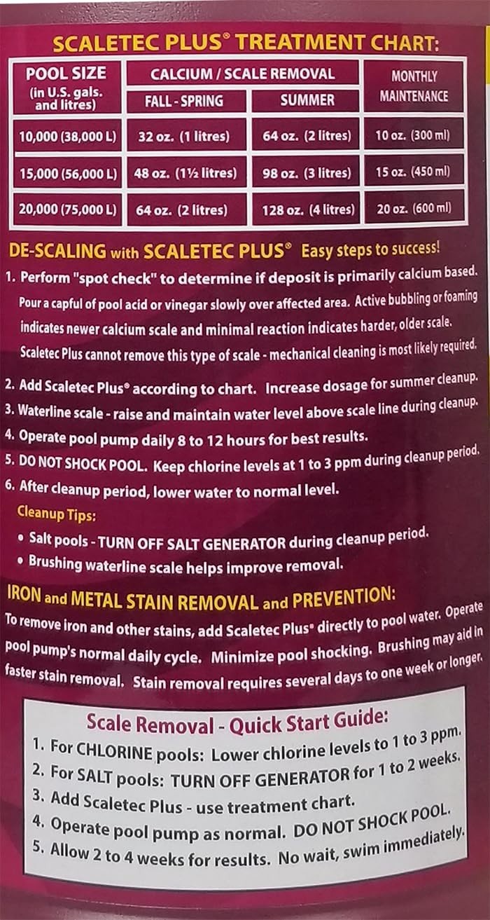 64 oz. Scaletec Plus Descaler & Stain Remover – Easy to Use, Powerful Cleaning S