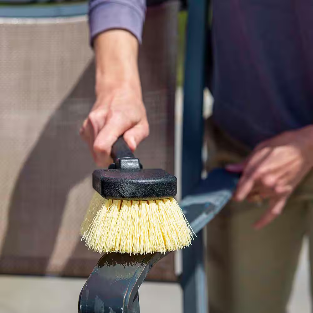 8 In. Short Handle Stiff Bristle Scrub Brush
