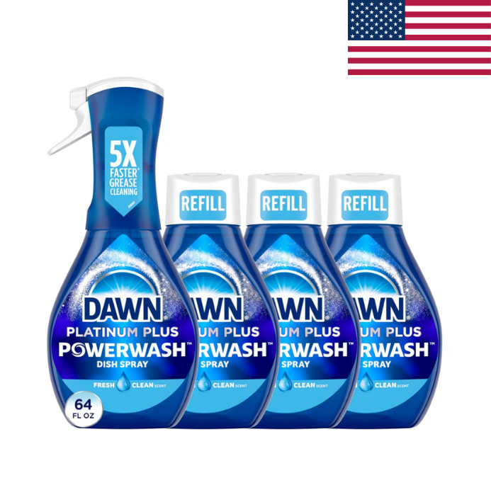 Dawn Powerwash Dish Spray Starter Kit + 3 Refills Fresh Scent 64 fl oz