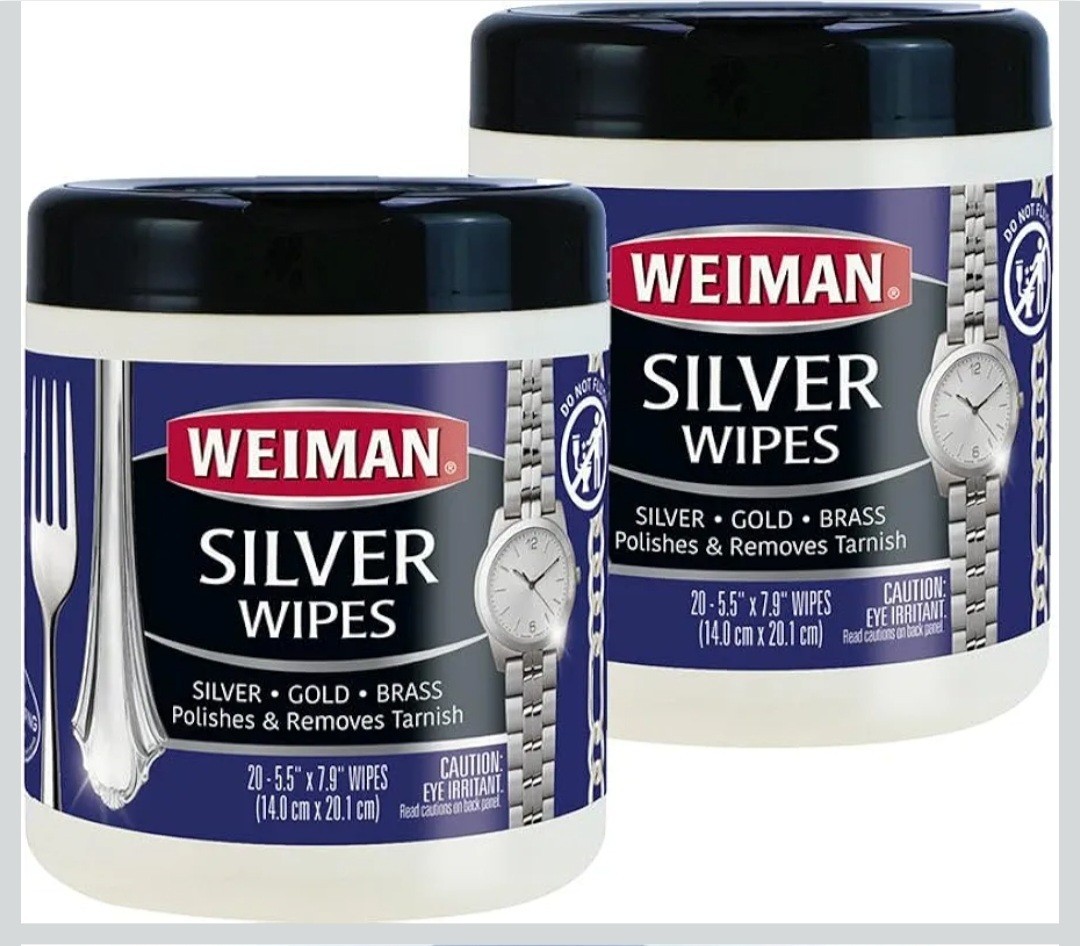 4 Pk Weiman Jewelry GOLD BRASS SILVER WIPES Polish Removes Tarnish 20ct each one