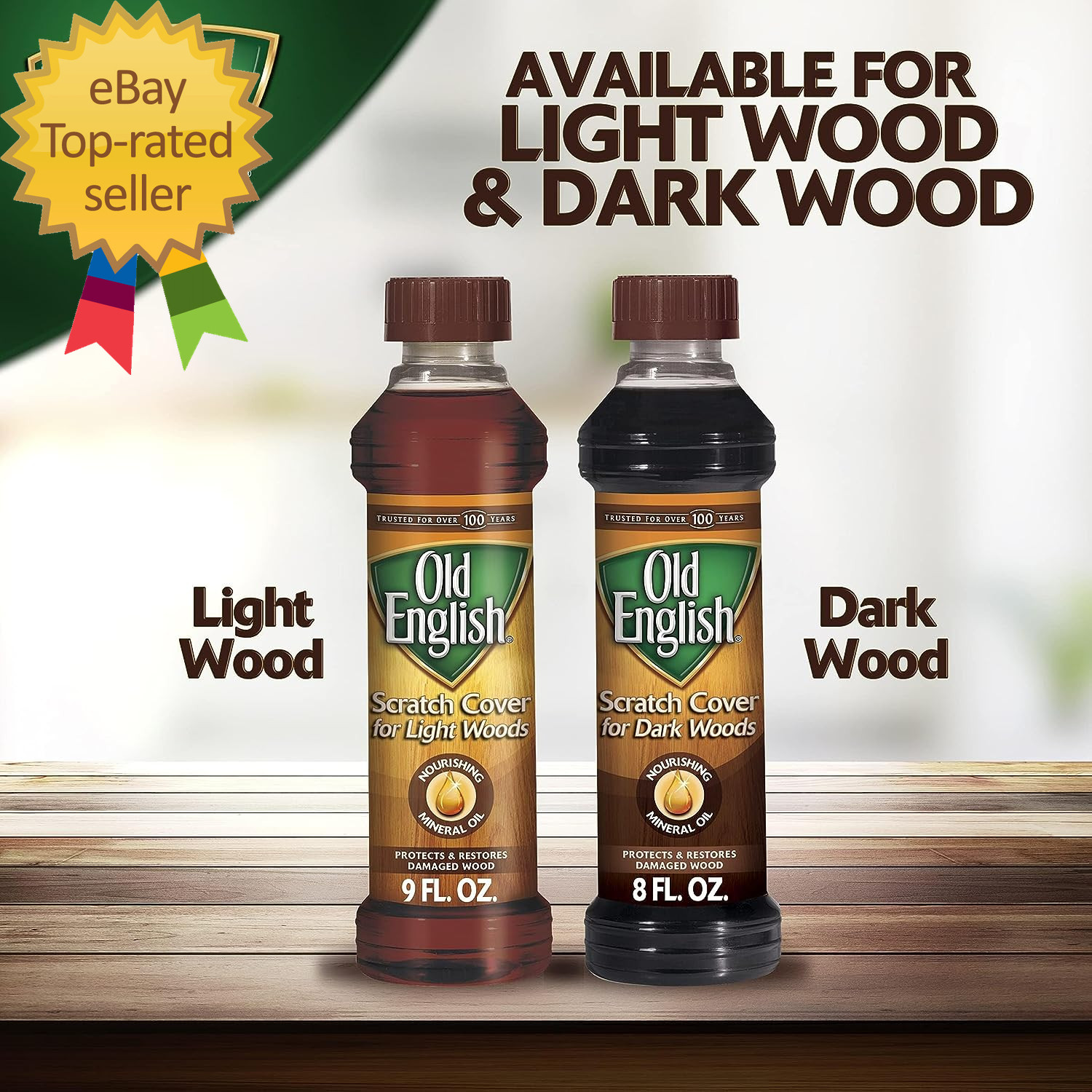 Old English 75144 Scratch Cover for Dark Woods, 8Oz Bottle, Wood Polish