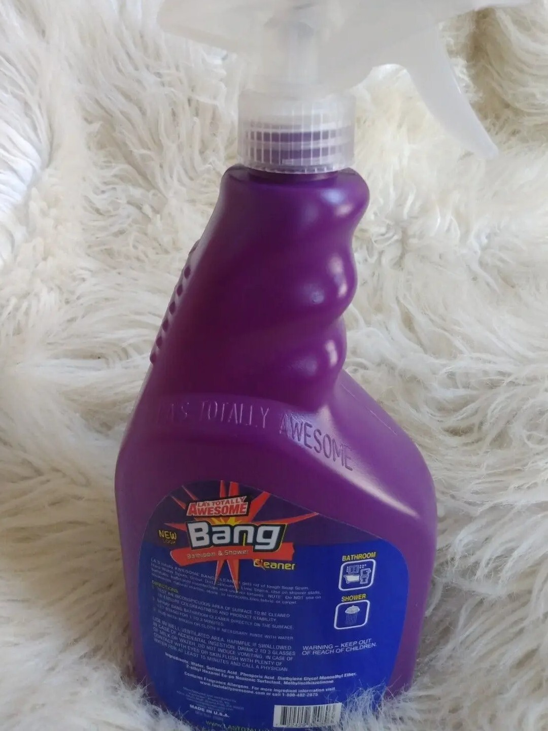 Bang Awesome LA’s Totally Bathroom Shower Spray Bath Tub Kitchen Cleaner 32 Oz