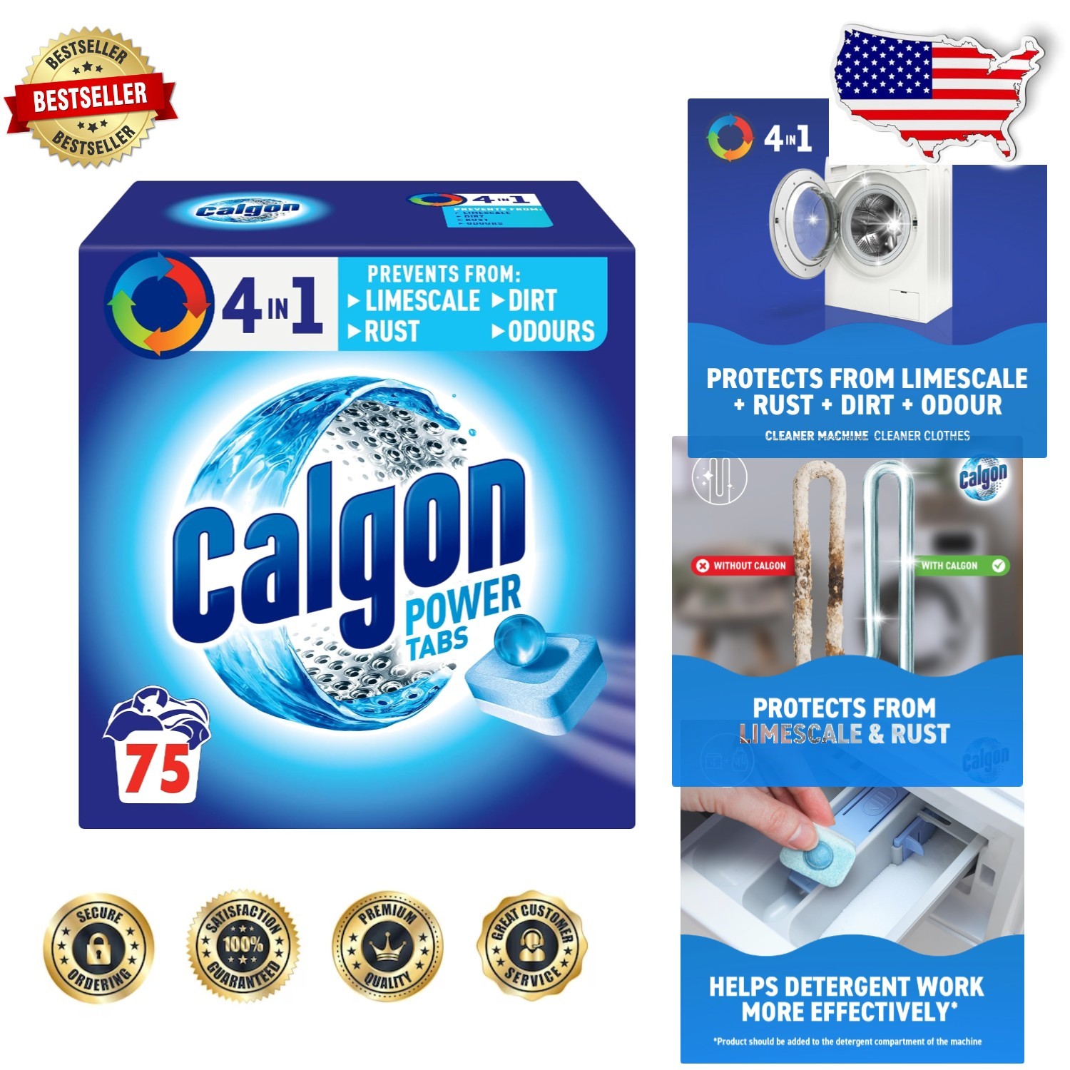 Washing Machine Tablets: 4-in-1 Deep Clean Limescale Remover, Water Softener,…