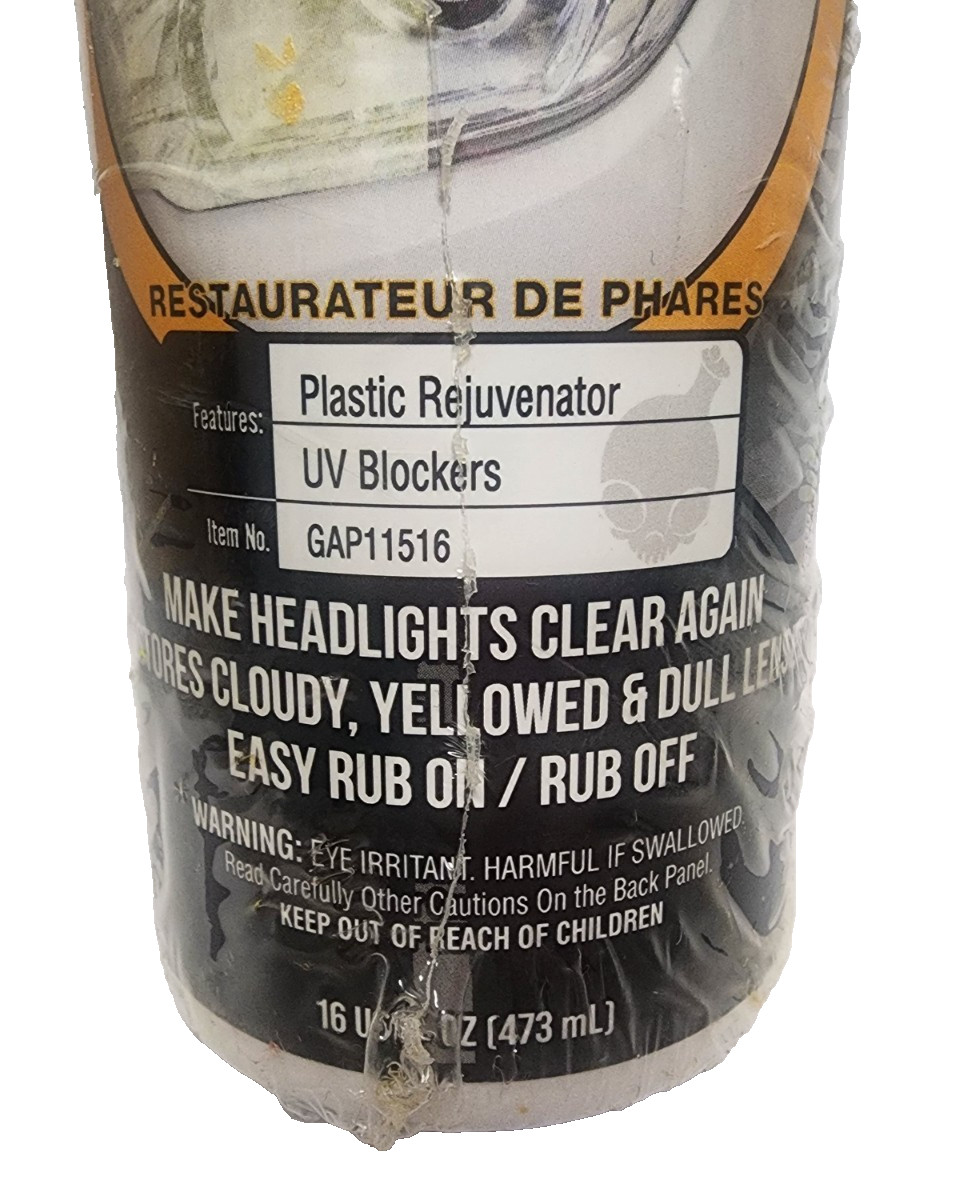 Chemical Guys Headlight Restore Plastic Rejuvenator UV Blockers 16 oz