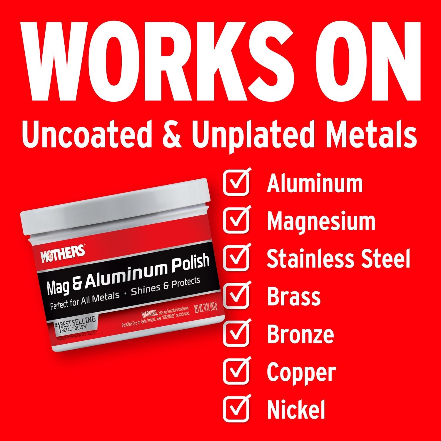 Mothers Mag & Aluminum Polish 10 oz – Restore & Shine Automotive Metals