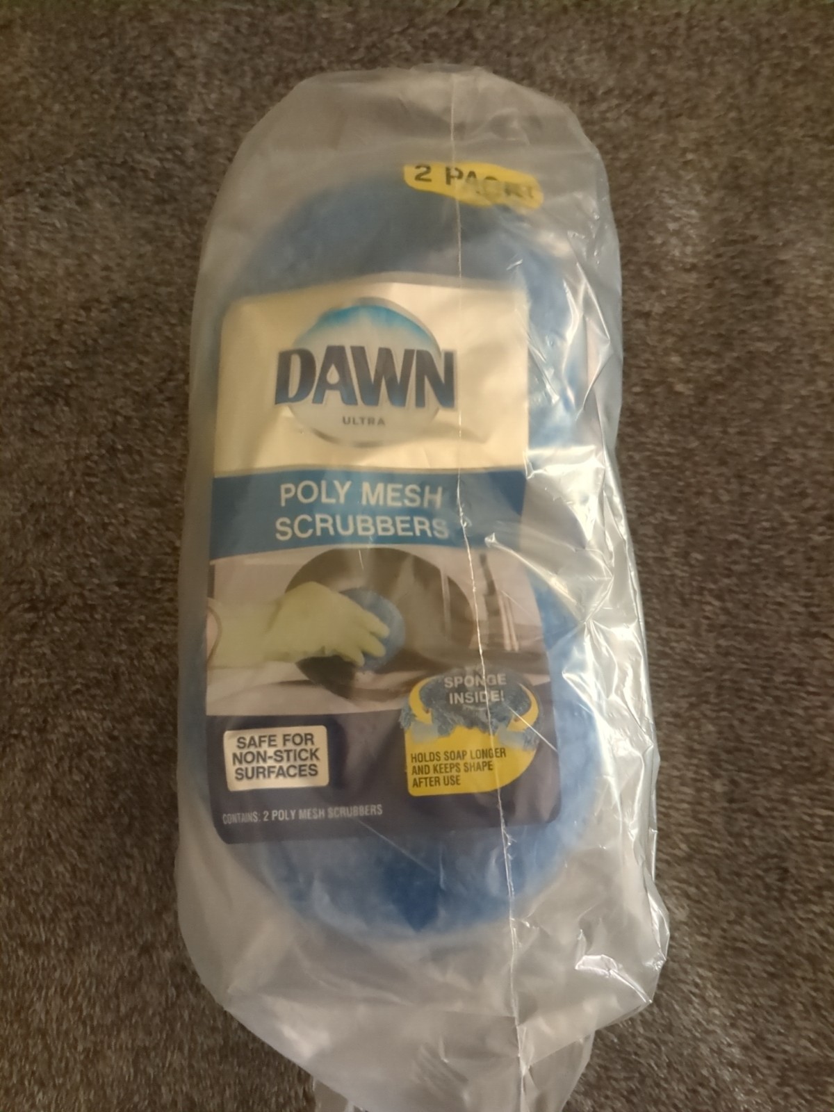 (4) 2 Packs Dawn®️🦆 Durable Non-Scratch Poly Mesh Scrubbers