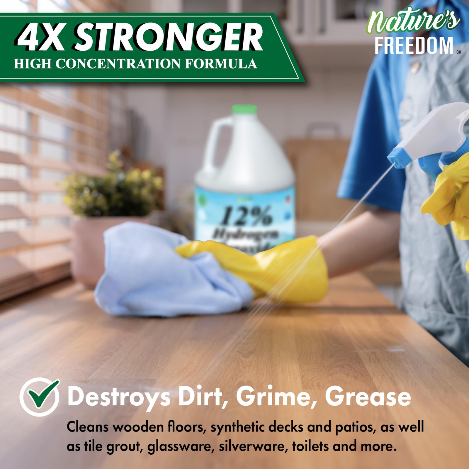 12% Hydrogen Peroxide, Food Grade H2O2 and Purified Water Only, NSF Listed, 1…