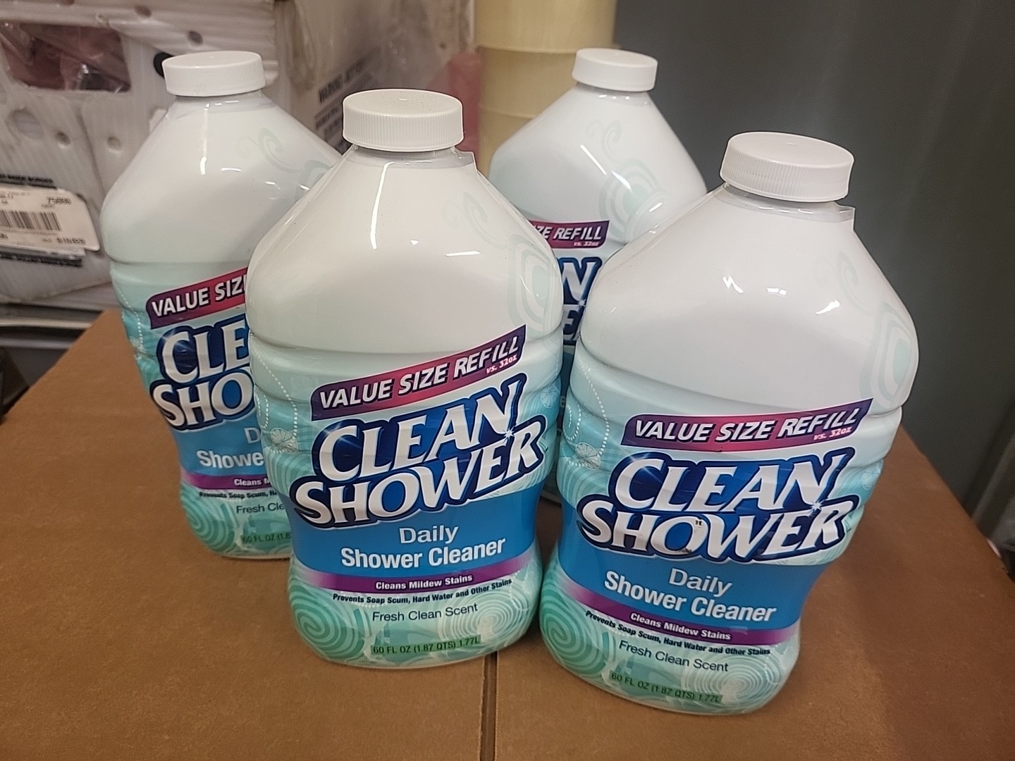 Clean Shower Daily Shower Cleaner Refill, 60 fl oz – Pack of 4