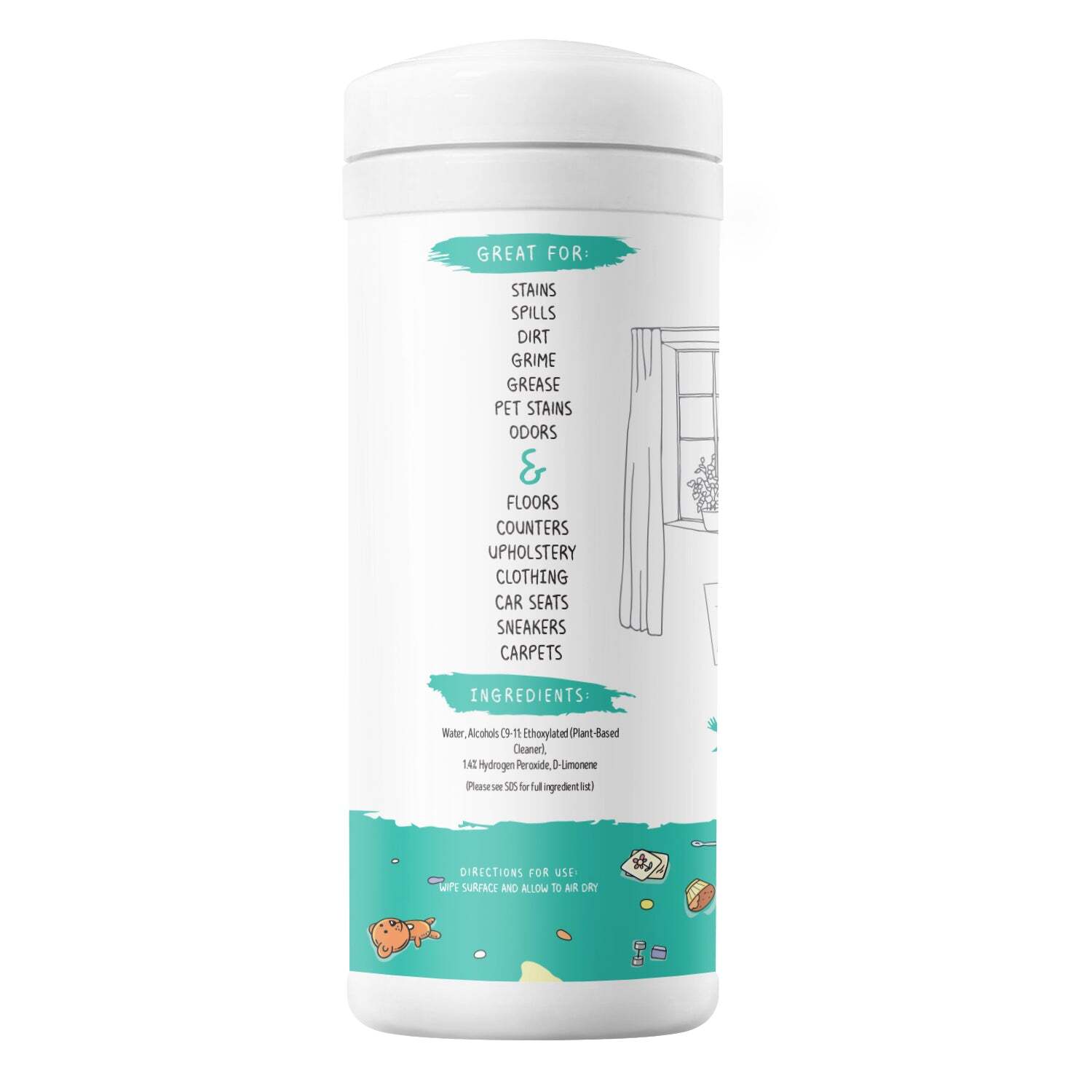2-Pack MomRemedy Eco-Friendly and Non-Toxic Hydrogen Peroxide Wipes for All-purp