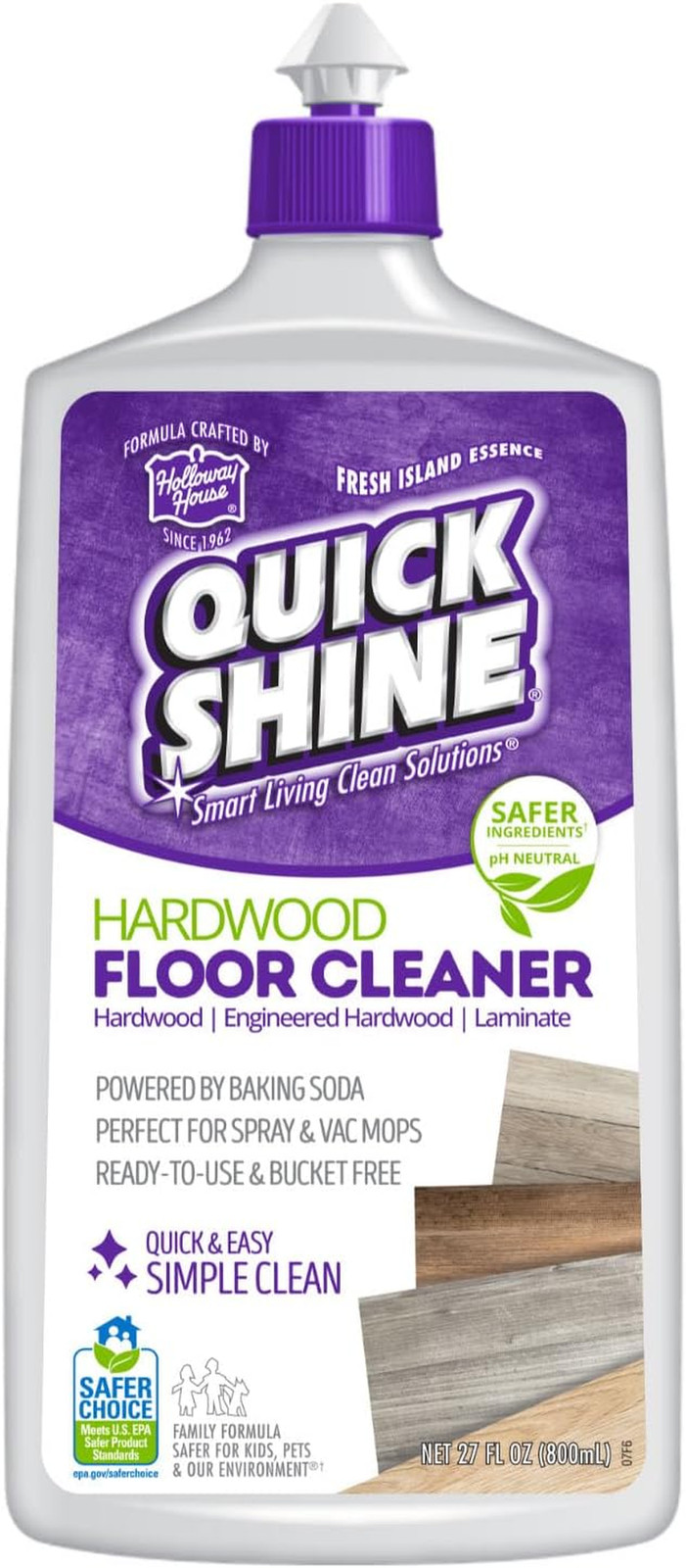 Quick Shine Hardwood Floor Cleaner 27 Oz No Rinse Spray Vac Mop Streak Free