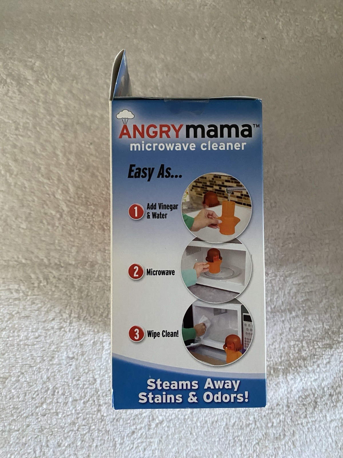 NEW Angry Mama Easy Microwave Steam Stains & Odors Cleaner Cleanser Funny Gift