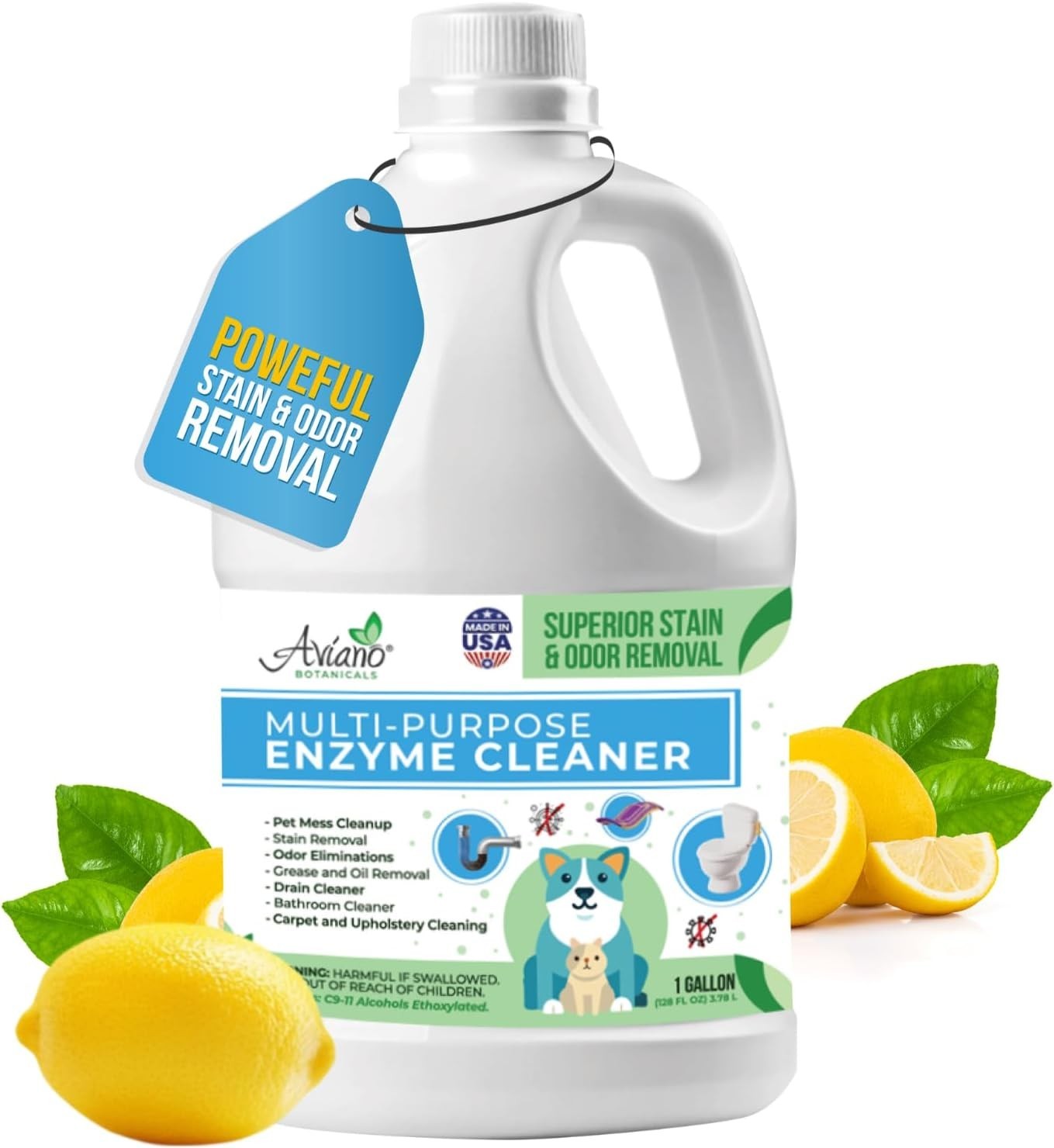Professional-Grade 1 Gallon Enzyme Cleaner: Non-Corrosive & Multi-Surface Use