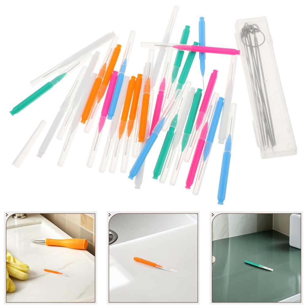1 Set Showerhead Cleaning Brush Set, Tiny Brushes with Nozzle Unclogger Picks