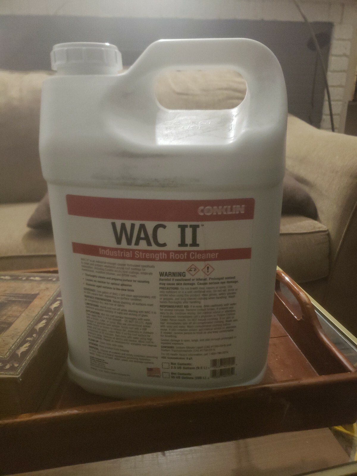 Conklin WAC II Industrial.strenght Roof Cleaner Concentrate 2.5 Gallons