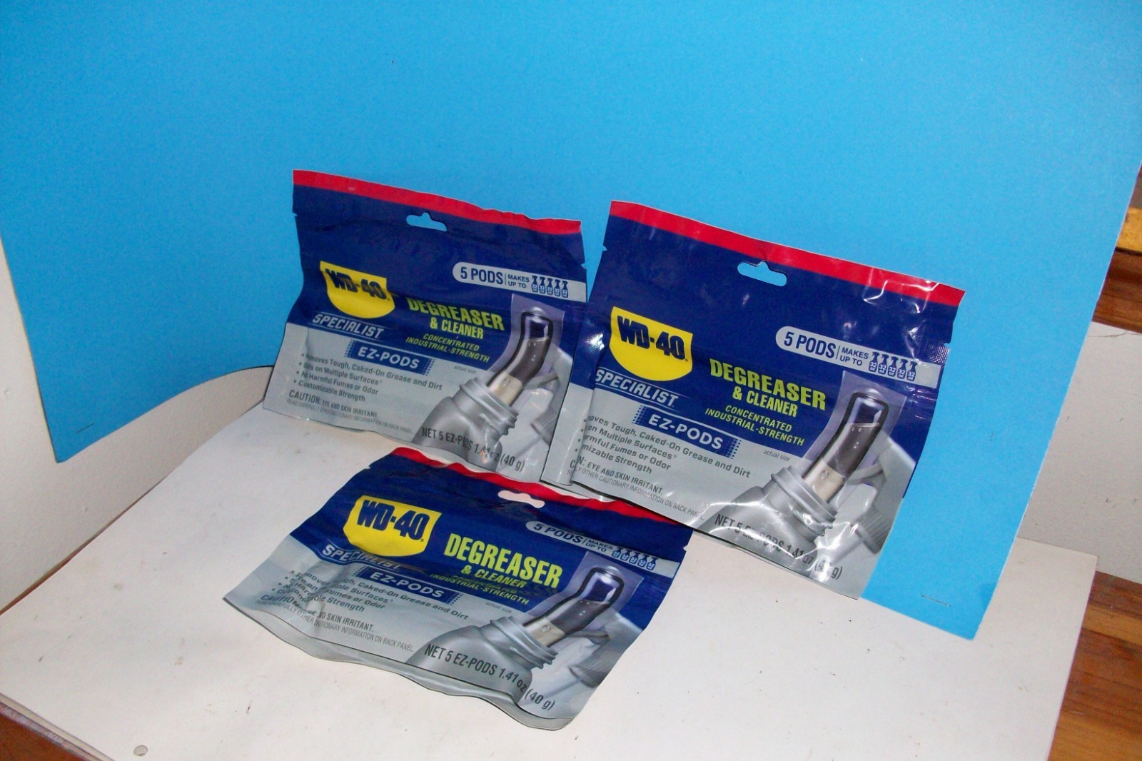 3 PACKS OF WD-40 DEGREASER & CLEANER PODS EZ PODS 15 TOTAL PODS