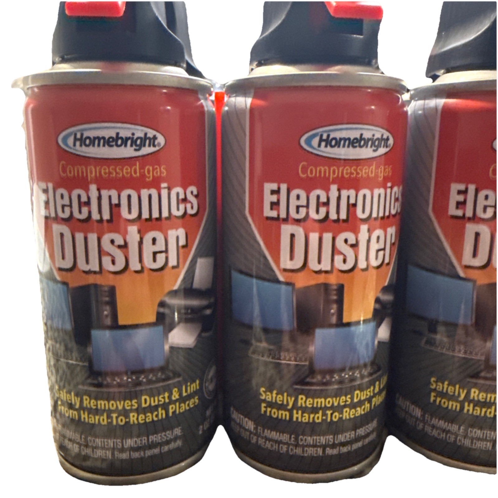 6 Air Duster Cans Spray Electronics 2 oz Computer Keyboard Particle Remover Comp