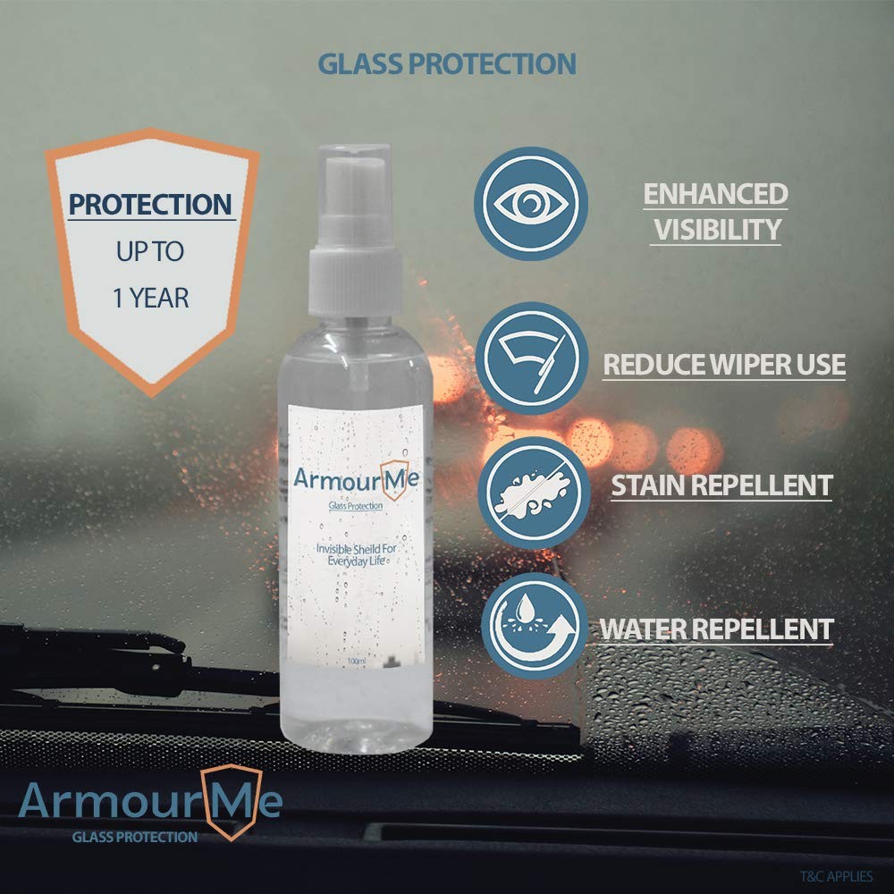 Glass Protection: Rain Water & Dust Repellent Glass Protection Kit 60ml |Hydr…