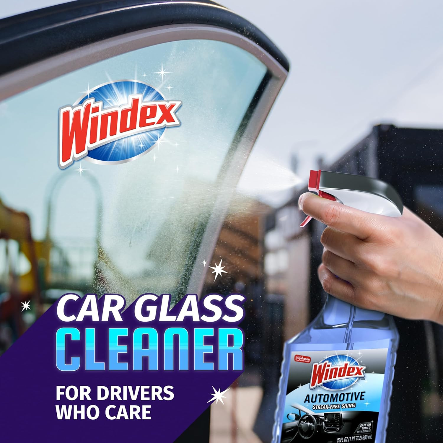 Windex Automotive Car Window and Glass Cleaner, Streak-Free Shine for Car Glass