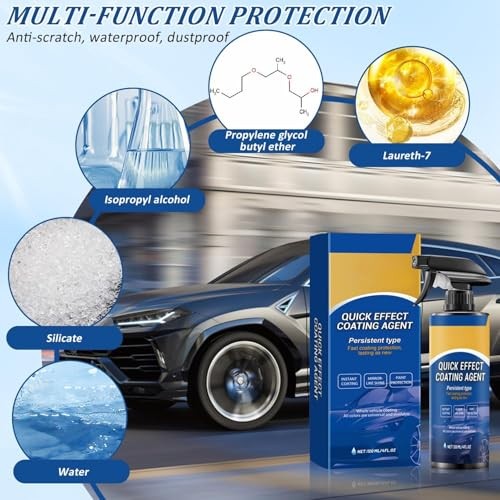 2PCS Car Coating Spray, Quick Effect Coating Agent, Quick-Advanced Car Acting