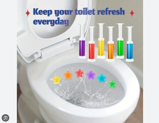 Toilet Gel Stamp, Value Pack 6 in 1 84 flowers