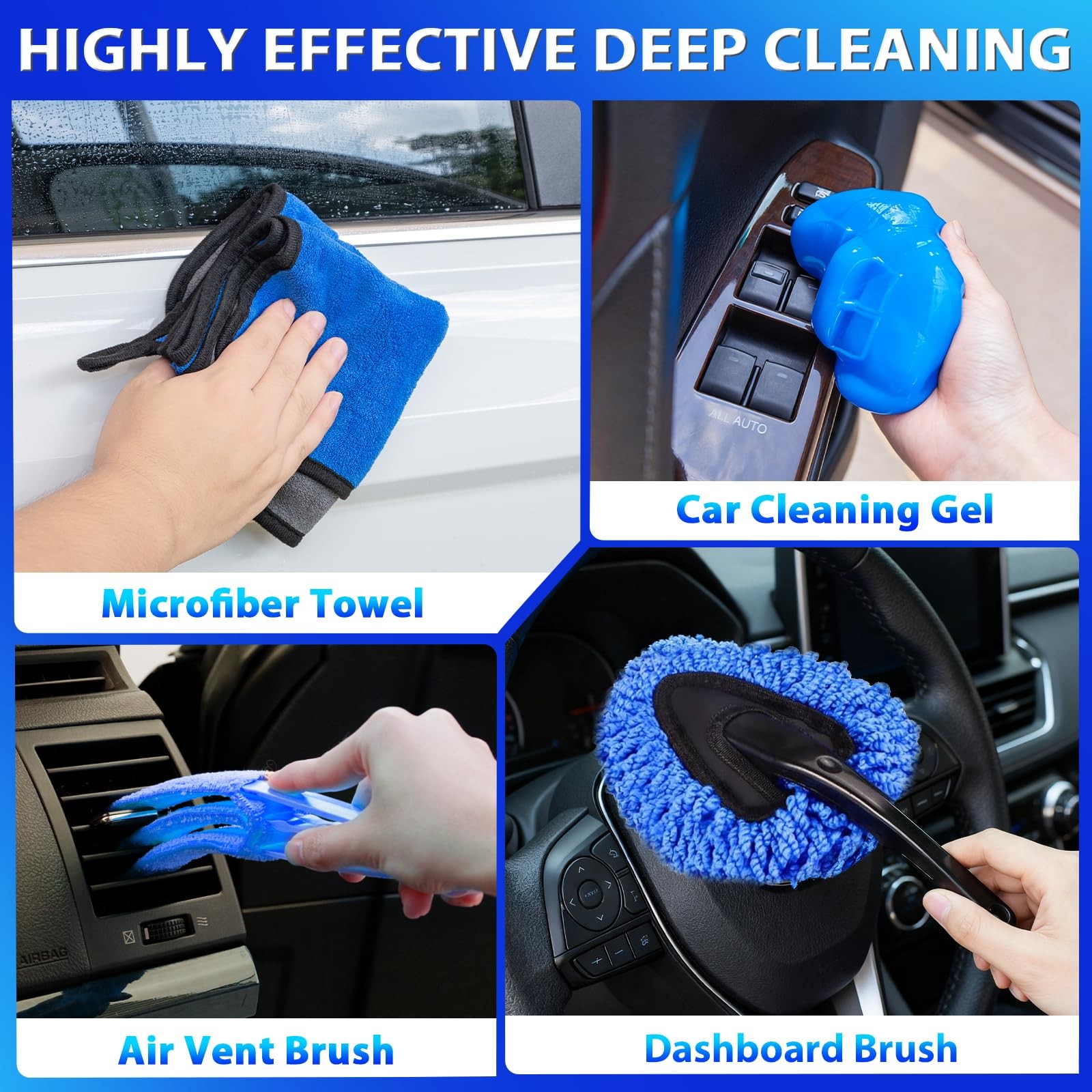 Car Cleaning Kit Car Detailing Kit,Car Cleaning Kit Interior Cleaner with Hig…