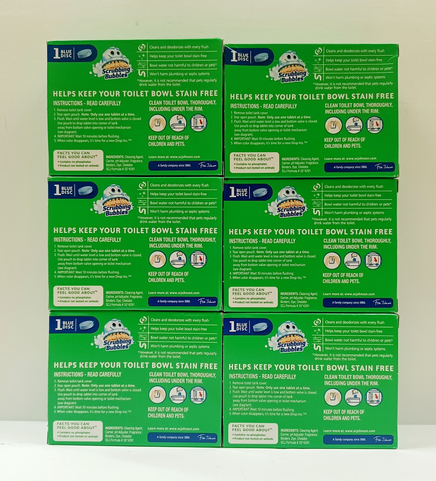 Scrubbing Bubbles Vanish Toilet Cleaning Drop Ins Tablet 1.7 Oz – LOT OF 6