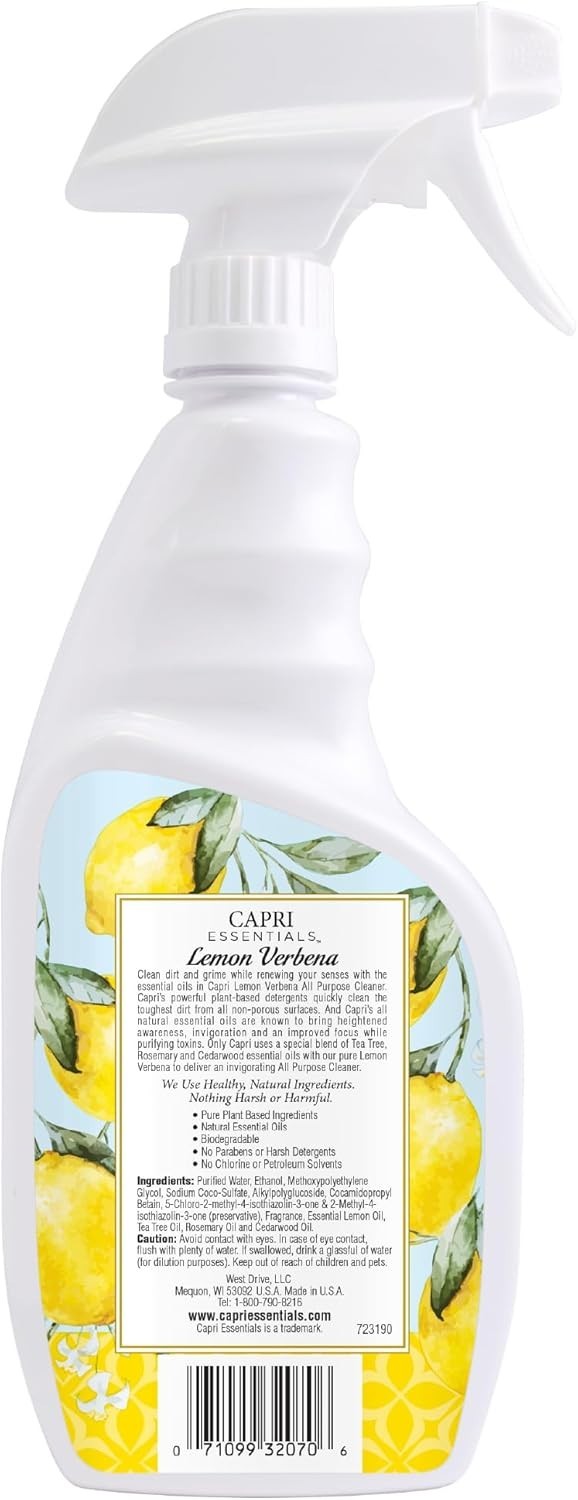 Natural Kitchen Surface Cleaner with Lemon Verbena – Safe for Mirrors and Glass