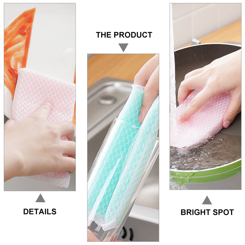 10pcs Scouring Pad Sponge Scrubber Cleaning Dishcloth Kitchen Dish Washing Cloth
