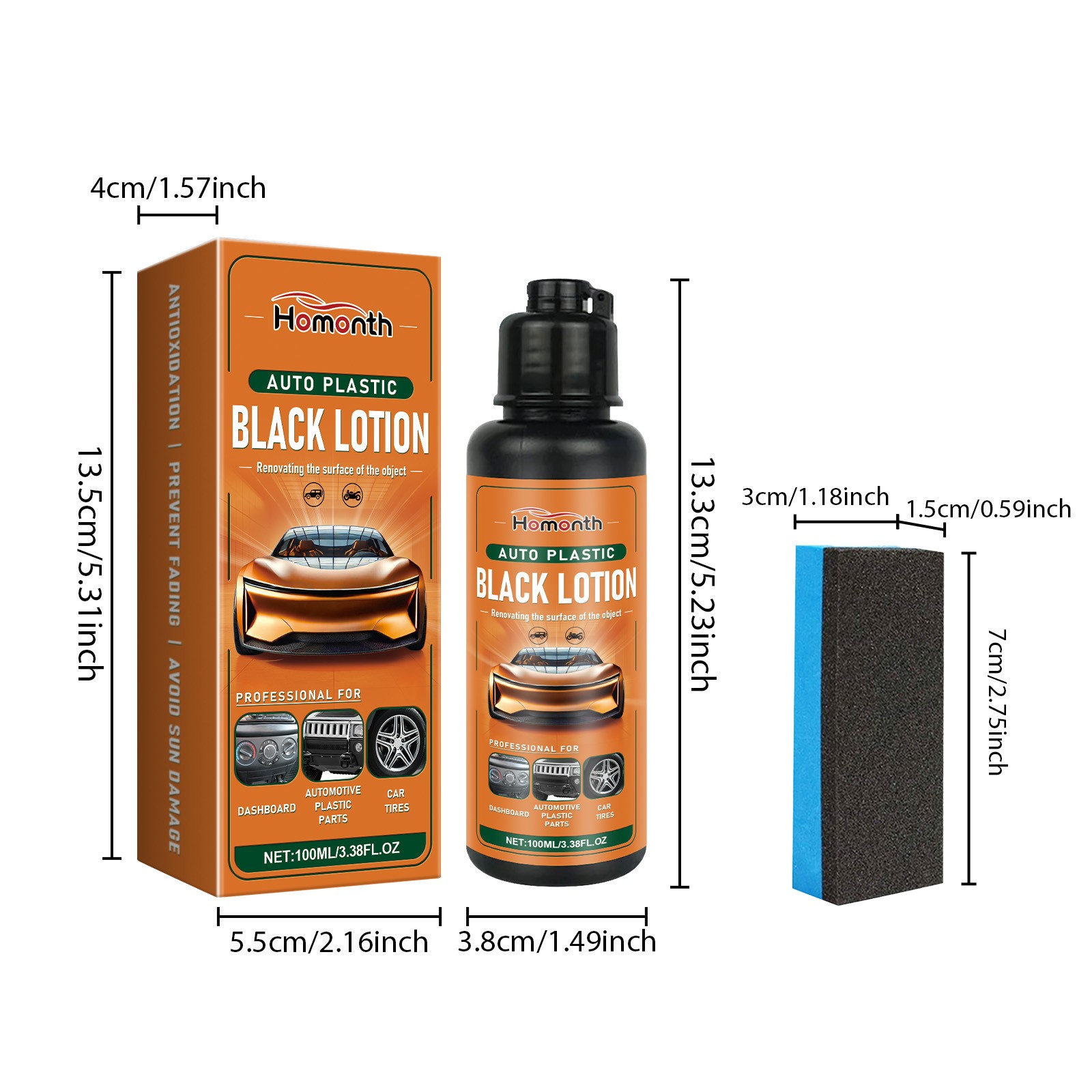 Auto Plastic Black Lotion, Black Lotion Auto Plastic, Plastic Restorer for Cars