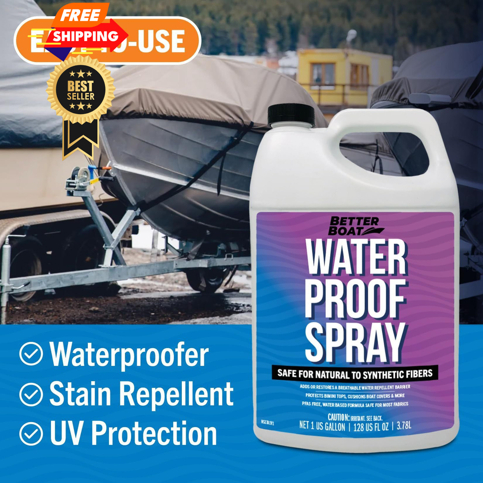 Better Boat Waterproofing Spray for Fabric 1 128 Fl Oz (Pack of 1), White
