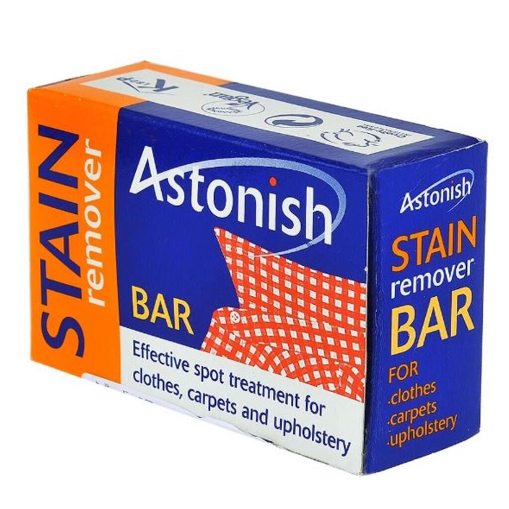 2x Astonish Stain Remover Bar Clothes Carpet Upholstery Pre Laundry Fabric 75g.
