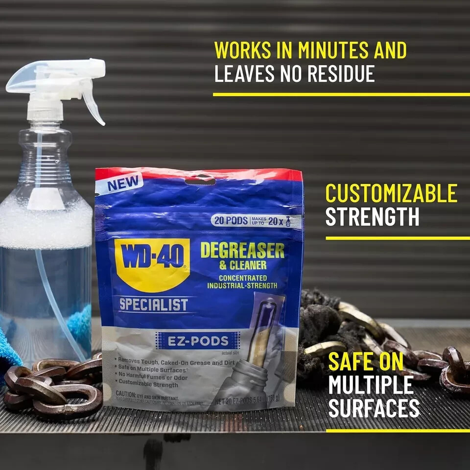 WD 40 Degreaser Cleaner EZ PODS Multi Surface Cleaning Pack of 5 028 Fl Oz