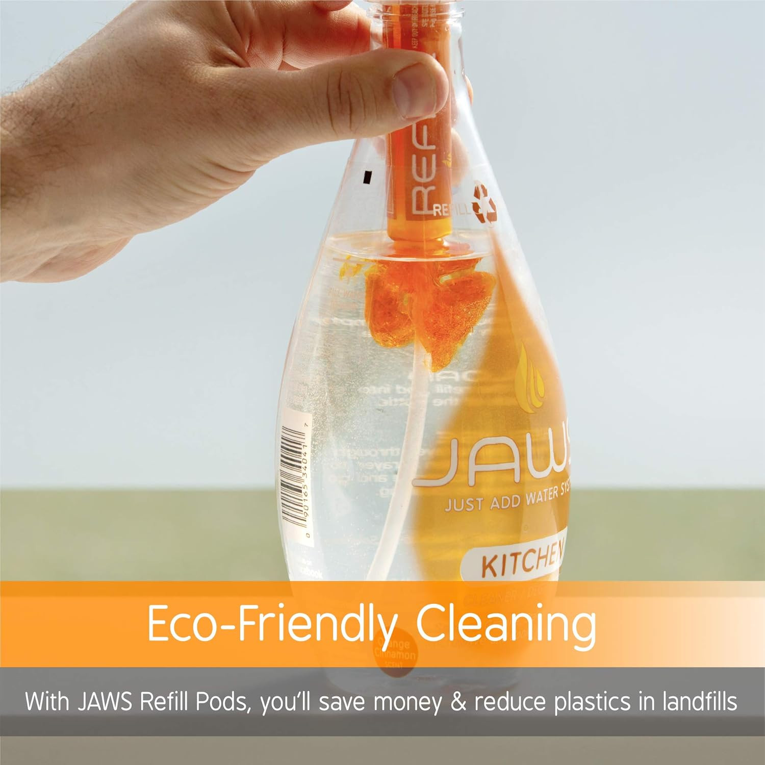 Cleaner Multi-Surface Kitchen Cleaner Bottle and 2 Refill Pods. Refillable Clean