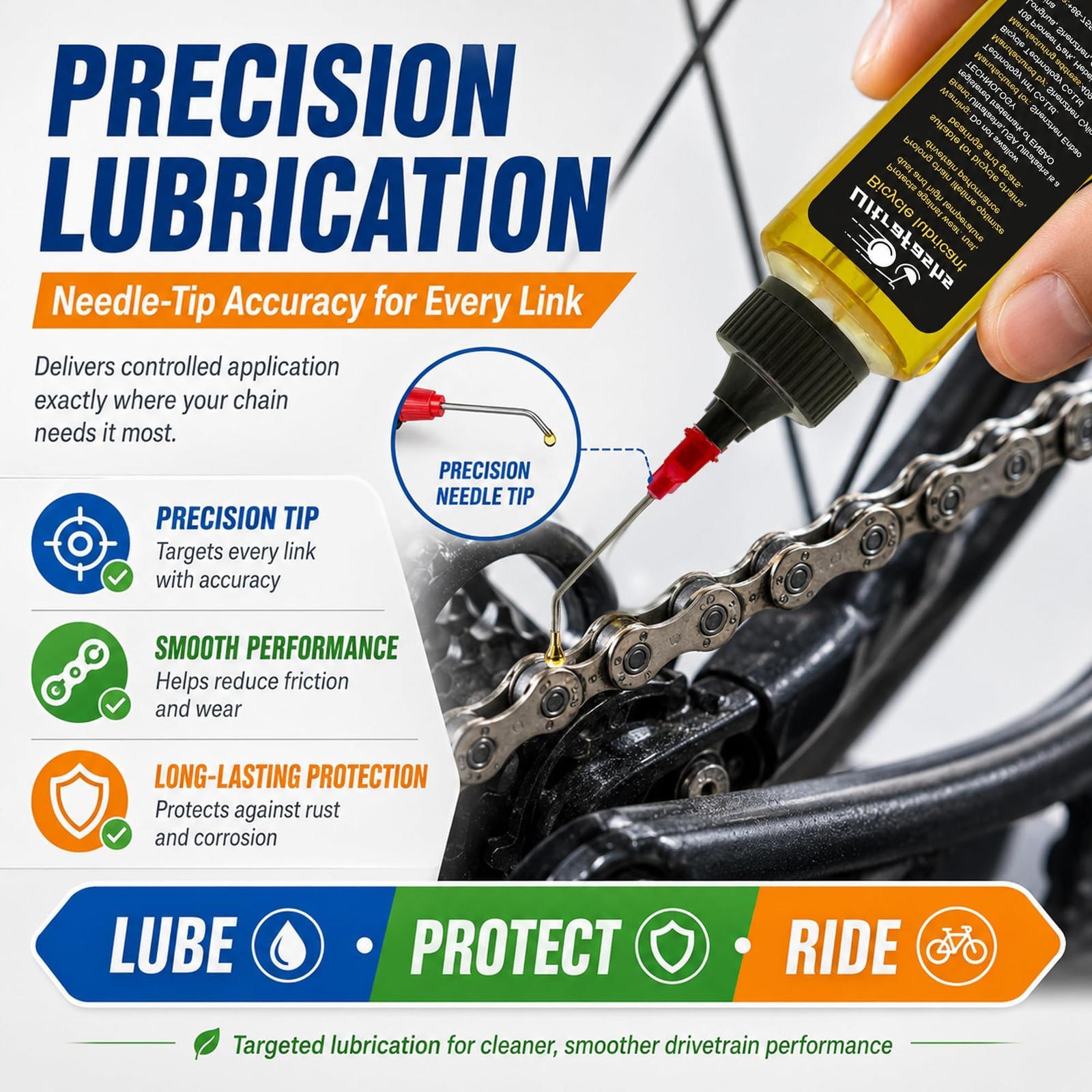 Bike Chain Cleaner Kit, 560ml/19oz Biodegradable Degreaser with 2oz Wet Chain…