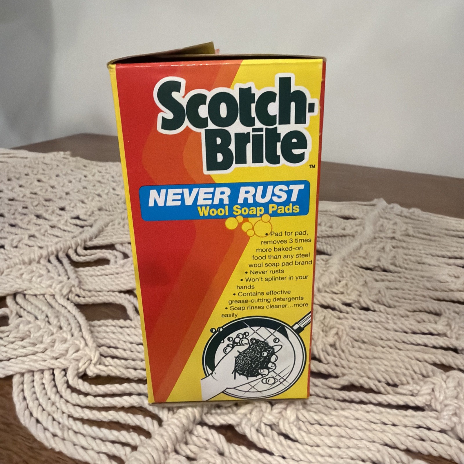 Scotch-Brite Wool Soap Pads 5 Pack Never Rust Scrubbing Movie TV Prop 1992