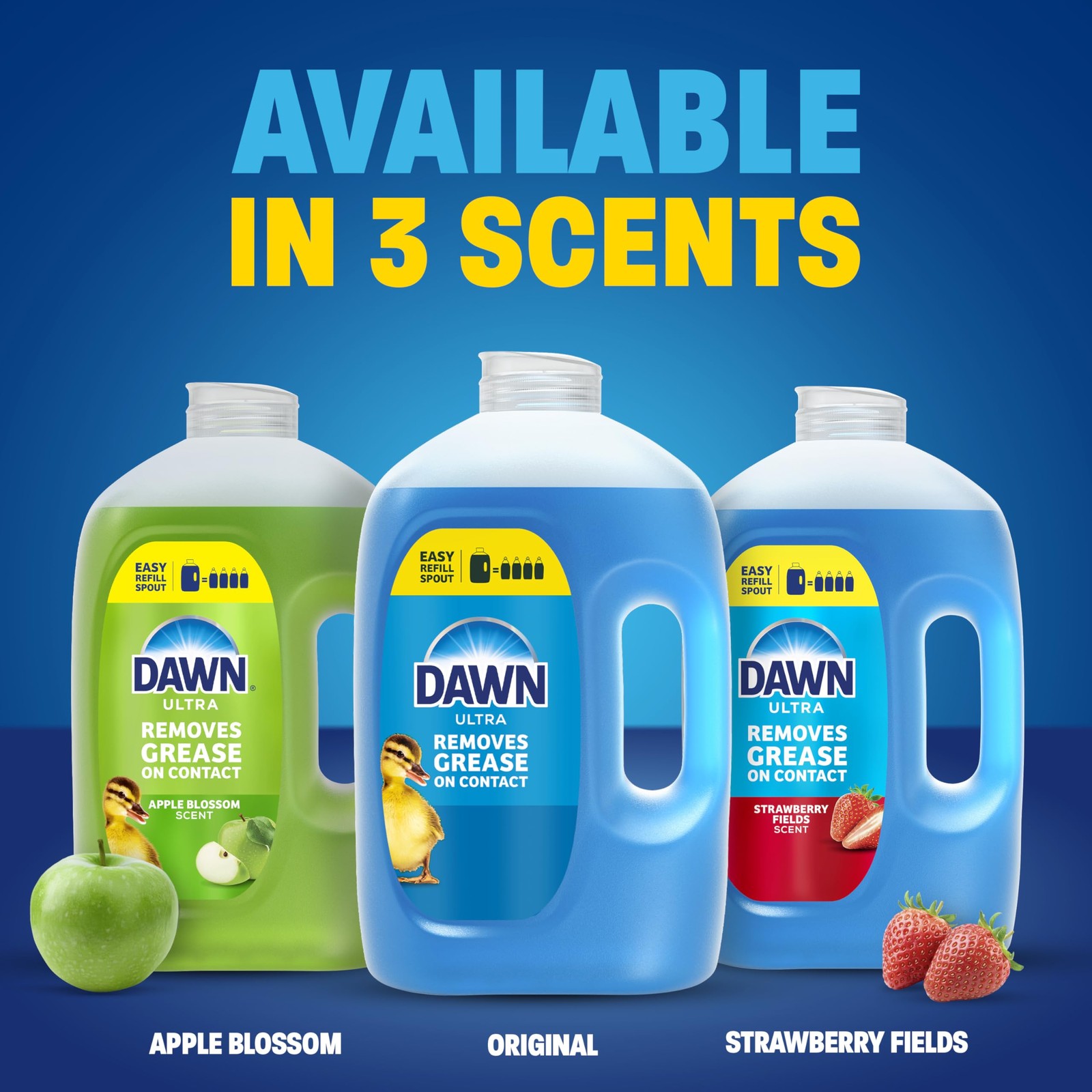 Ultra Original Dish Soap Refill Jug, Large Size Original Blue Liquid Dishwash…