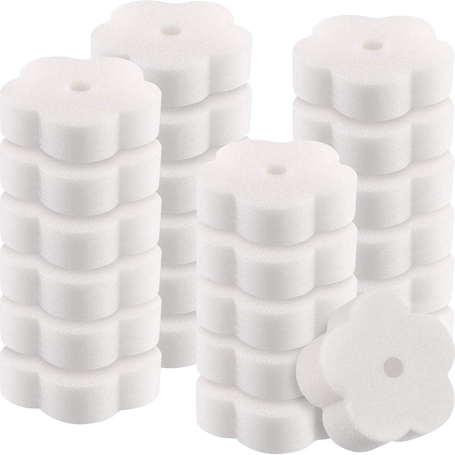 24 Pieces Oil Absorbing Scum Sponges for Hot Tub, Swimming Pool and Spa Reusable