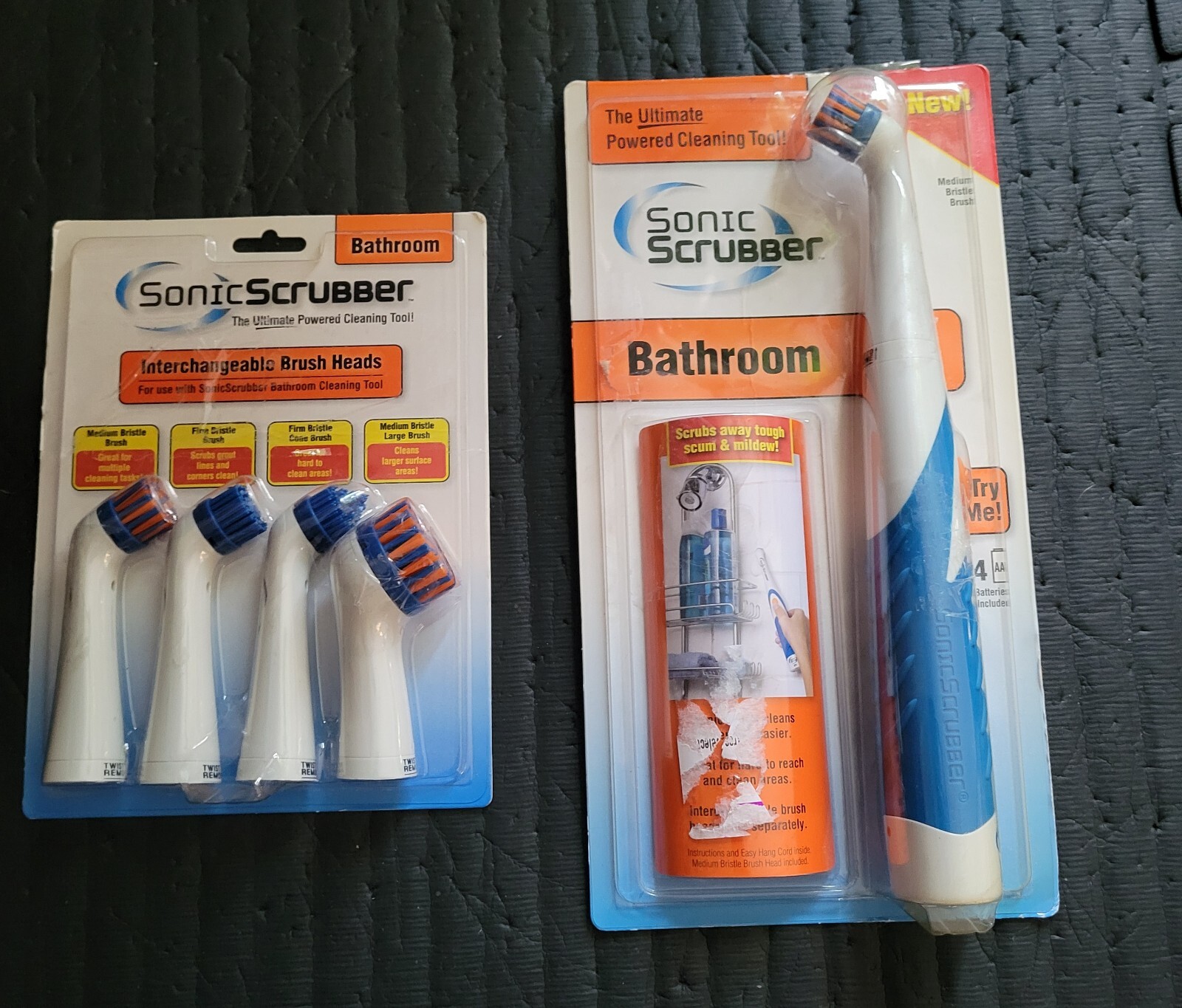 Sonic Scrubber Bathroom Tool Power Cleaner Plus + Interchangeable Brush Packs