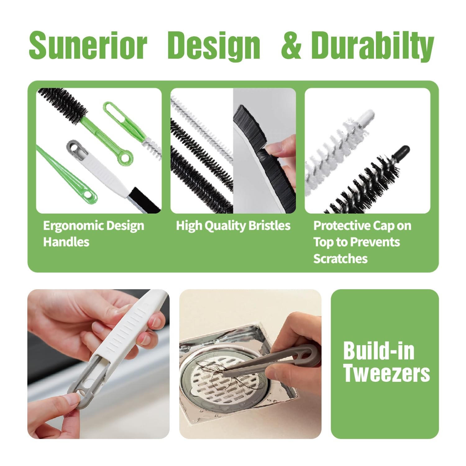 4pcs Flexible Cleaning Brush Set for Dryer Vents, Fridge Coils, HVAC Systems …