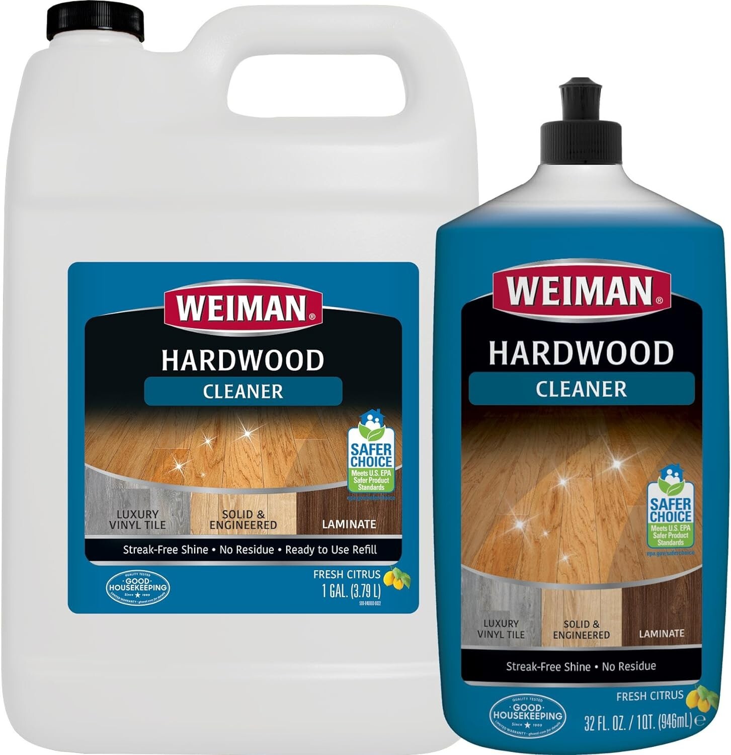 Hardwood Floor Cleaner – No Sticky Residue – Safe for Finished Wood Surfaces