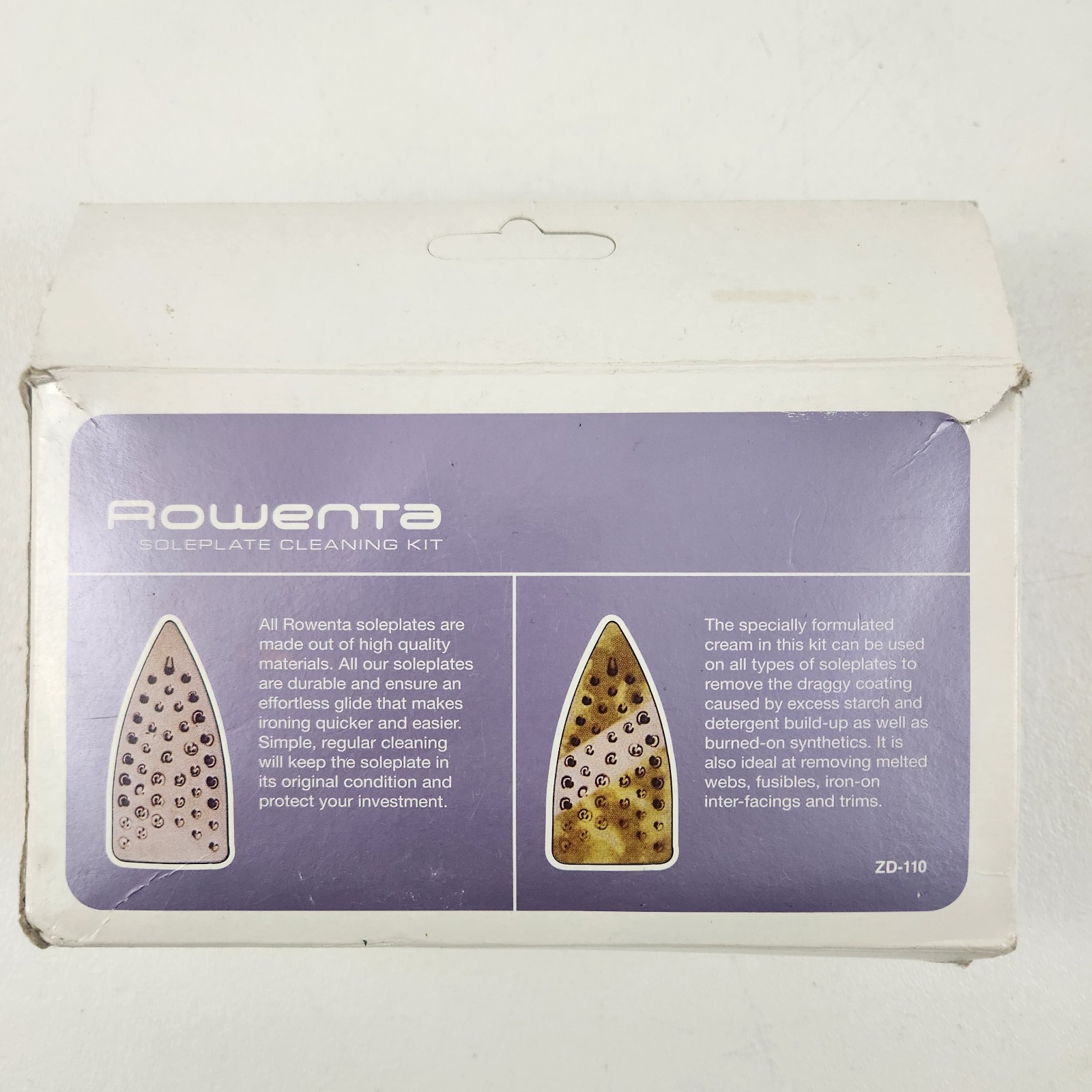 Rowenta Soleplate Cleaner Kit Non Toxic Iron Cleaning Cream and Cloths 1 oz