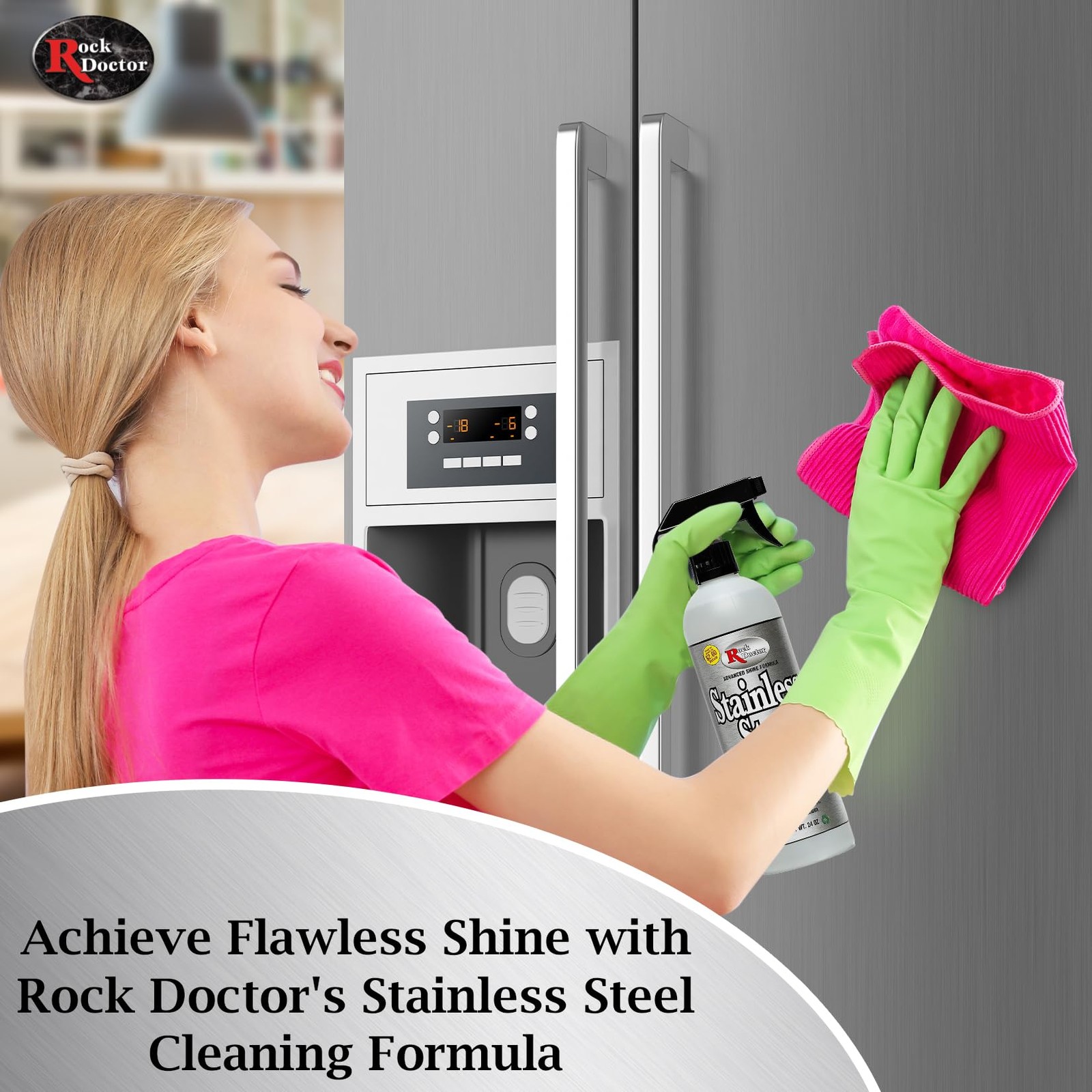 Rock Doctor Stainless Steel Cleaner Protectant 24oz Multi Surface Spray