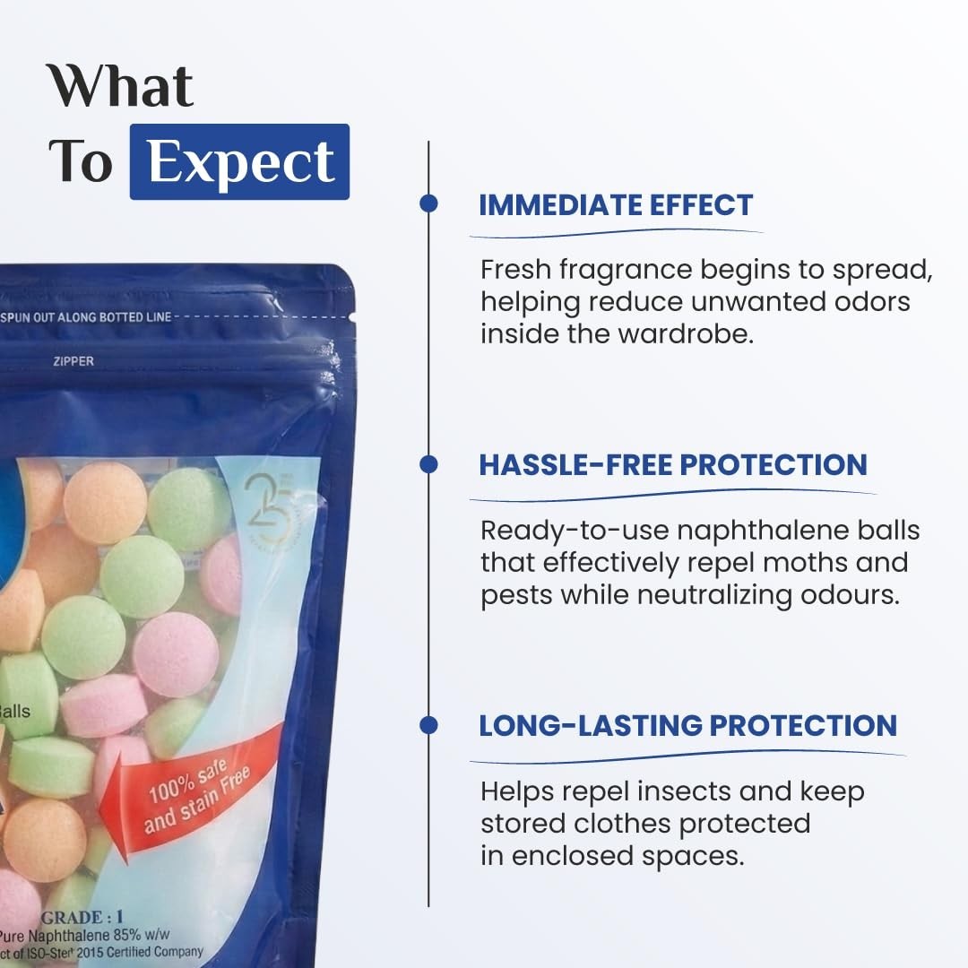 Home & Commercial Odor Protection Balls – Wardrobe & Storage Use ,100g Pack of 4