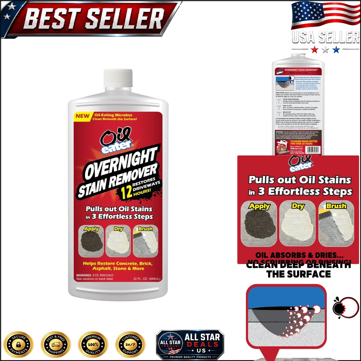 Restorative Oil Stain Remover for Driveways & Pavers – Easy Overnight Solution