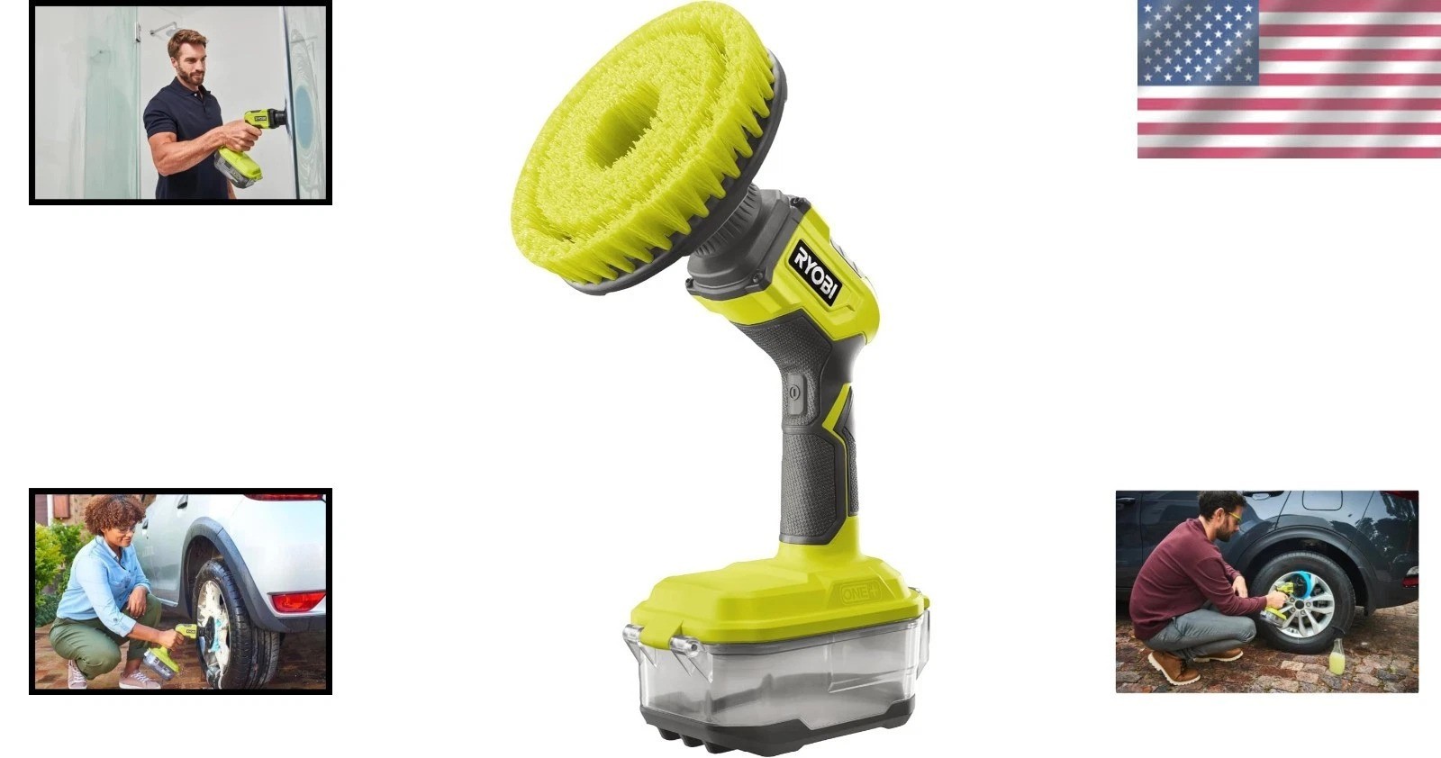 Compact 18V Green Power Scrubber Tool – Perfect for Quick and Efficient Cleaning